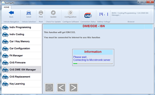 Autohex II EGS function connecting to server